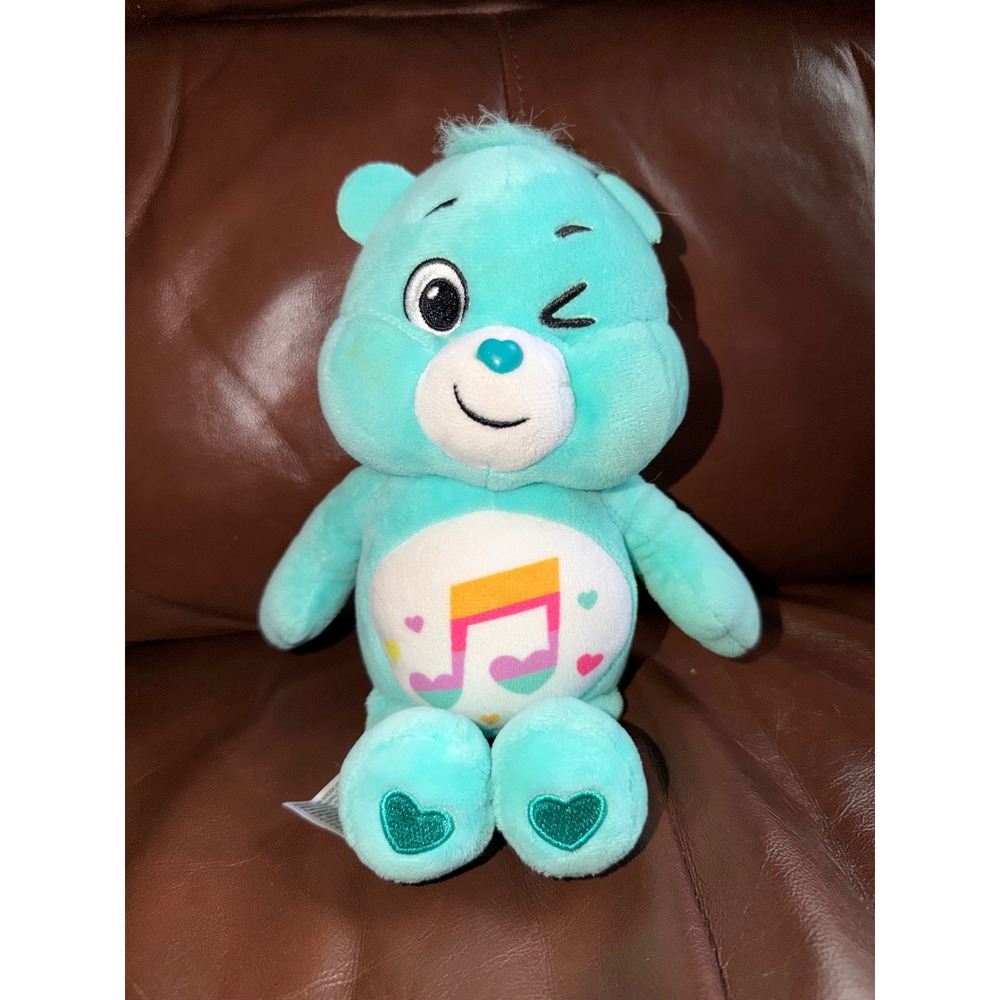 Care Bears Heartsong Bear Teal Winking Musical‎ Note Plush Unlock the Magic 2022